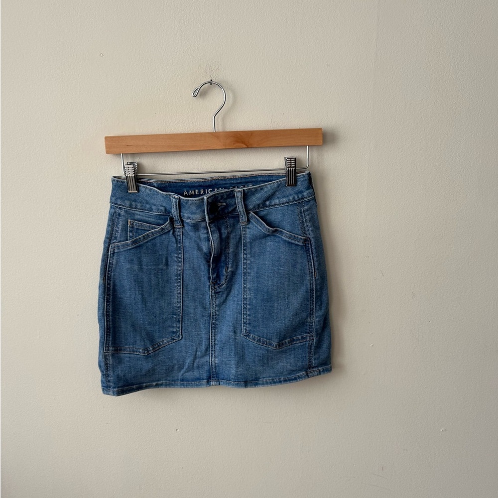 American Eagle Outfitters Classic Blue Mini Skirt